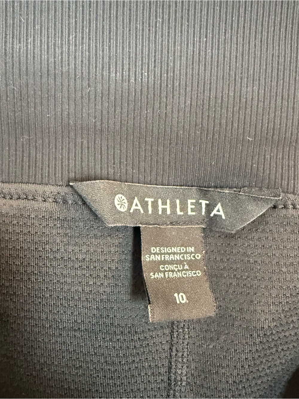 Athleta Tee Time Skort 10 Black Golf Tennis Skirt Ribbed Waist Packable Pockets - Picture 2 of 6